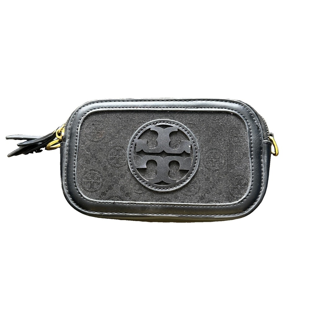 Tory Burch Mini Miller Crossbody Black Leather